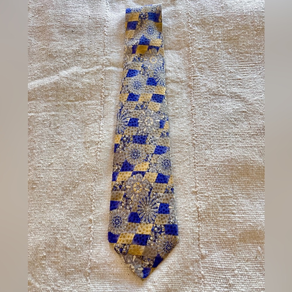 Vintage Stanley Blacker Men’s 100% Silk Neck Tie Hand Made In Italy